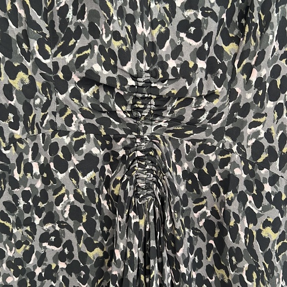 All Saints Josephine Leopard Print Midi Dress - Picture 13 of 14